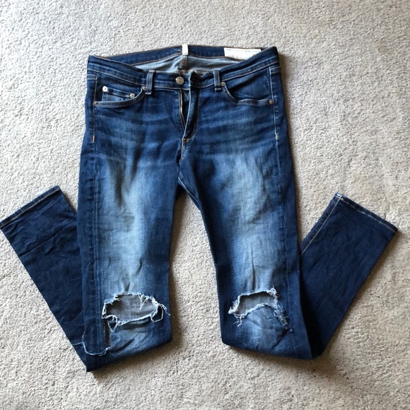 rag & bone Denim - Rag & Bone Skinny Distressed Jeans SZ 30⚡️